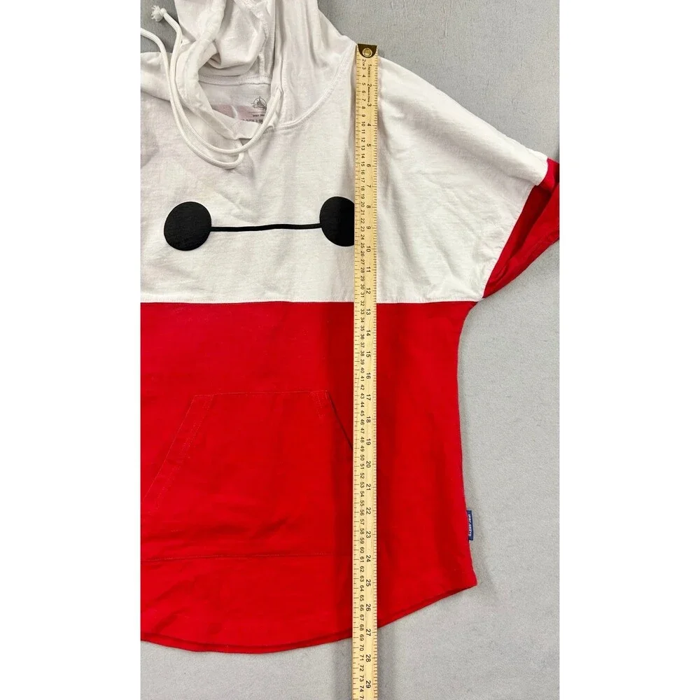Disney Big Hero 6 Spirit Jersey Hoodie Red White Long Sleeve Pullover